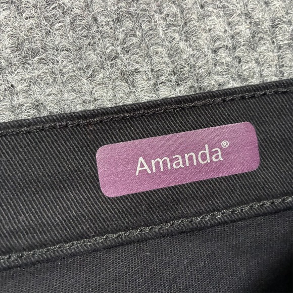 Gloria Vanderbilt Amanda Womens Jeans Size 16W Black Straight Leg High Rise - Picture 4 of 11